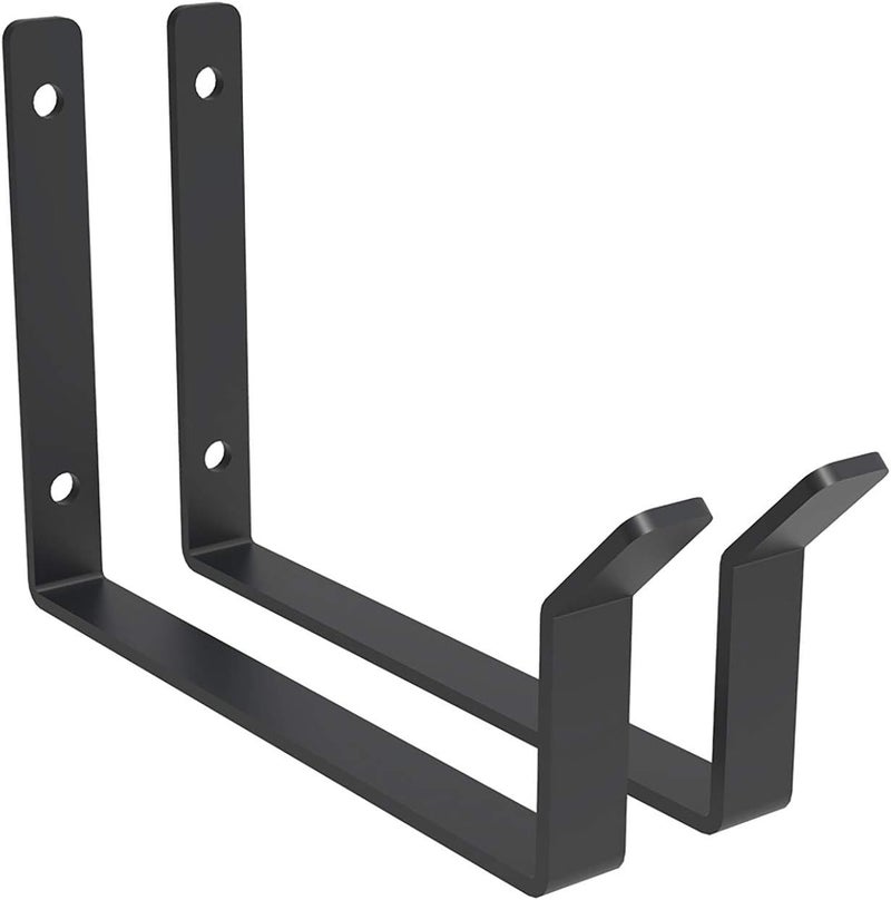 FLEXIMOUNTS 2 Pack Add On Storage Utility Hook Accessory for Garage Ceiling Rack, Max Weight Capacity up to 35lbs, Black - Image 1